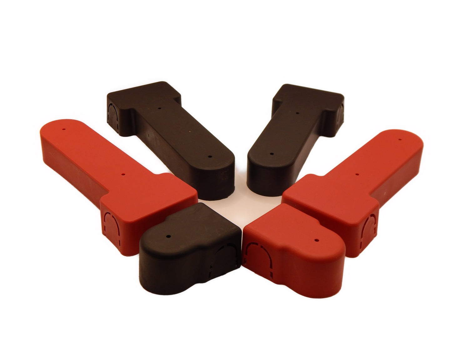 INTERCELL SHROUD - 2 POST - 3 3/4" - LEFT HAND - RED